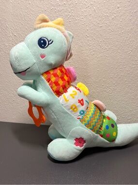 Musical Plush Educational Dinosaur sensory Toy - Mint Green